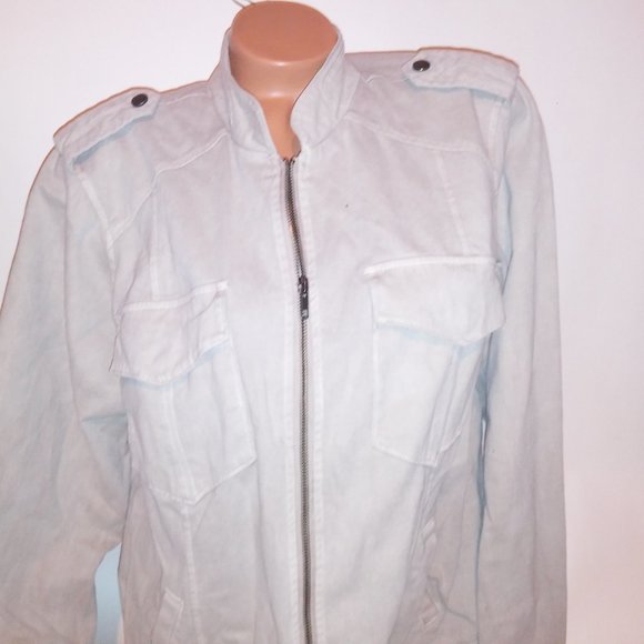 Torrid Utility Jacket Plus Size 2 2X Khaki Zip Up Military Solid Pockets Long Sl - Picture 4 of 14